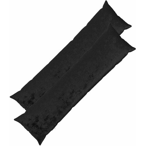  Presvlaka za jastuk 2 pcs HEERLEN Crna 40 x 145 cm Flanel Slike