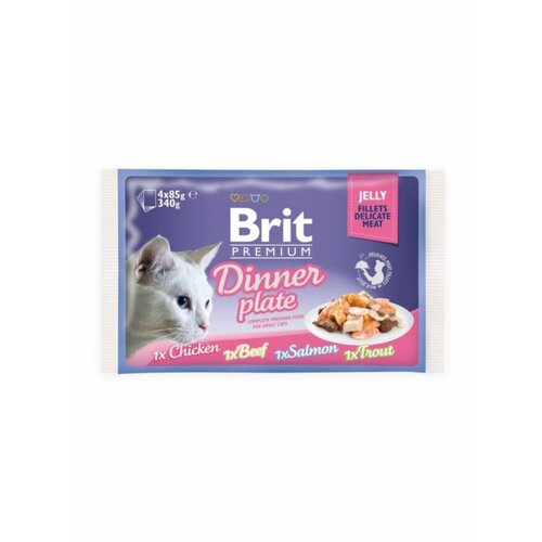 Brit delicate fileti za mačke u želeu - dinner plate 4x85g Slike