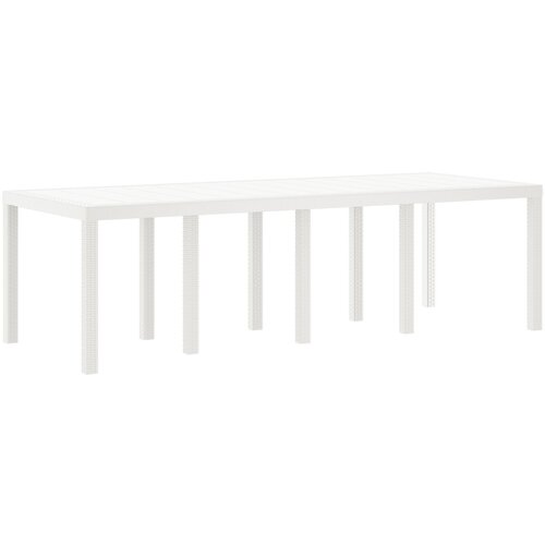 vidaXL Stol za vrt Bijela 250x100x73 cm Poliratana Cijene