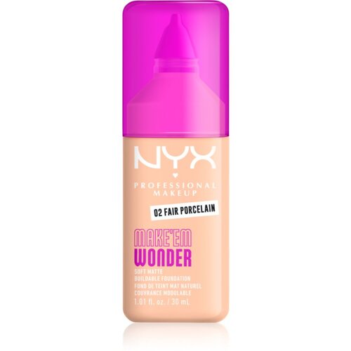 NYX Professional Makeup Make ‘Em Wonder blagi matirajući puder nijansa 02 Fair Porcelain 30 ml Cene