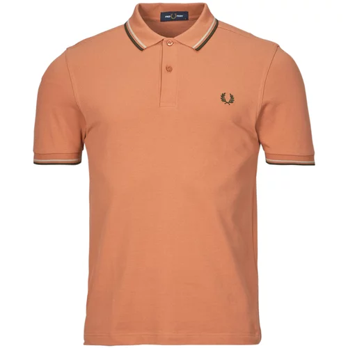 Fred Perry Polo majice kratki rokavi TWIN TIPPED SHIRT Oranžna