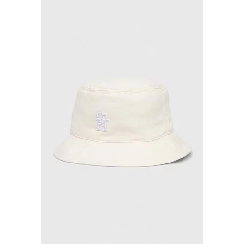 Tommy Hilfiger Bombažni klobuk bela barva