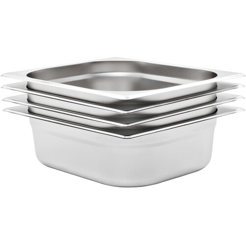 vidaXL Gastronomske posode 4 kosi GN 1/2 100 mm nerjaveče jeklo Cene