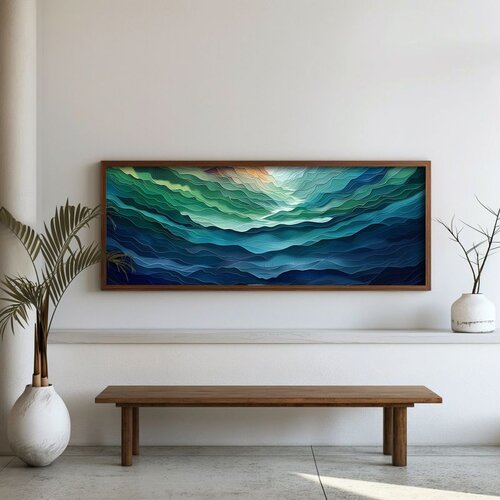 WALLXPERT FAH182-150 Multicolor Decorative Framed MDF Painting Cene