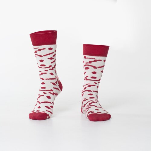 Fasardi Cream men&amp;#039;s socks with a pattern Slike