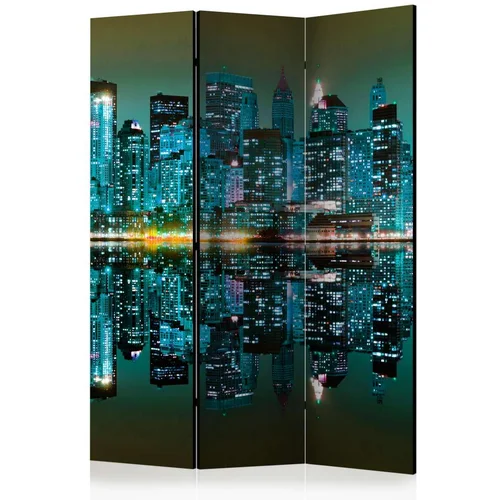  Paravan u 3 dijela - Gold reflections - NYC [Room Dividers] 135x172