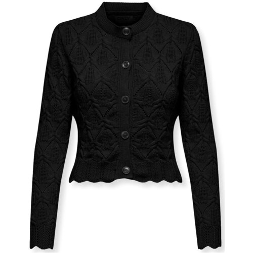 Only Pla&amp;scaron;či Viva Life Cardigan L/S - Black Črna Slike