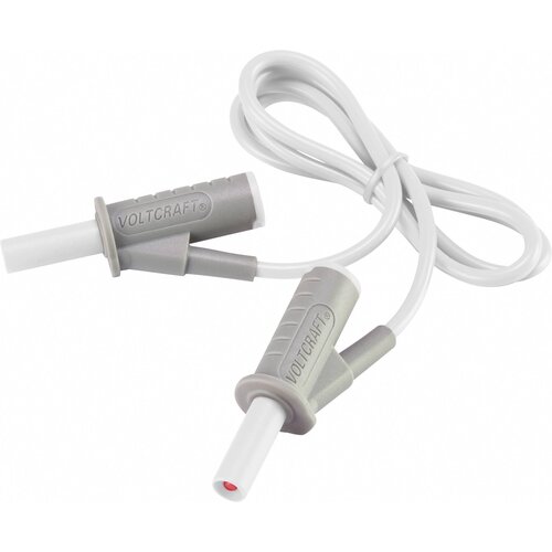 Voltcraft MSB-501 varnostni merilni kabel lamelni vtič 4 mm lamelni vtič 4 mm 0.75 m bela 1 kos, (20422667) Cene