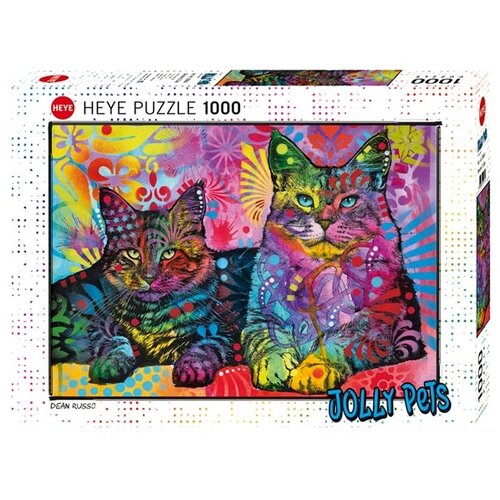 Heye puzzle 1000 pcs jolly pets russo devoted 2 cats Cene