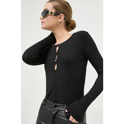 Guess Majica z dolgimi rokavi ženski, črna barva