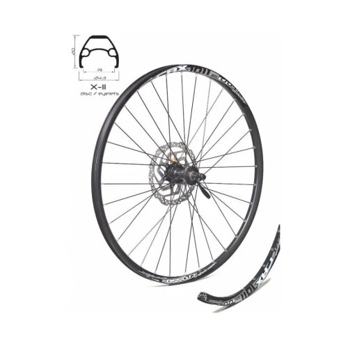 Crosser točak prednji 27.5 X11,sa shimano nablom i rotorom 180mm Cene
