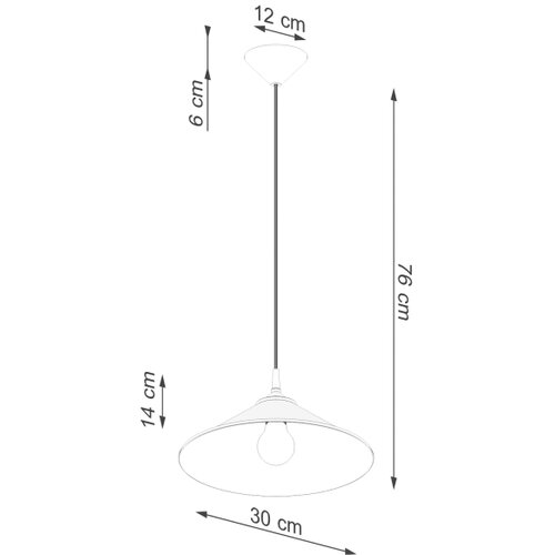 Sollux Lighting SL.1326 - visilica na sajli zuma 1xE27/15W/230V prečnik 30 cm crn Slike