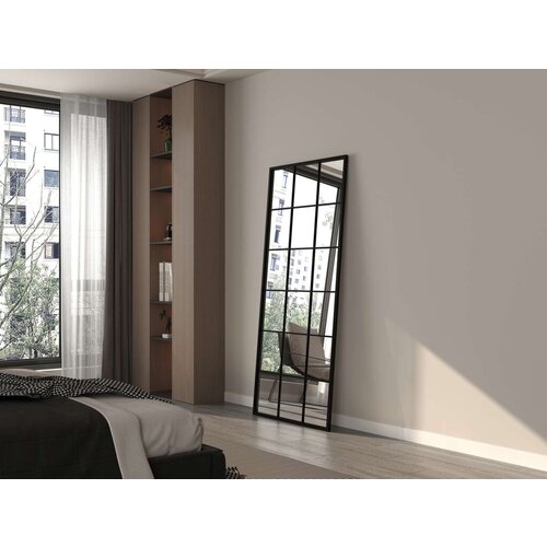 Hanah home podno ogledalo karex, 80 cm x 180 cm, crno Cene