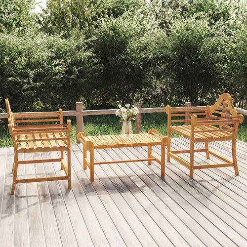  Vrtne stolice 2 kom 91 x 62 x 94 cm od masivne tikovine Slike