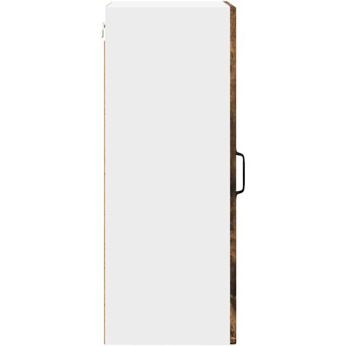  Zidni stakleni ormarić 2 pcs Dimljeni hrast 40 x 31 x 80 cm Slike