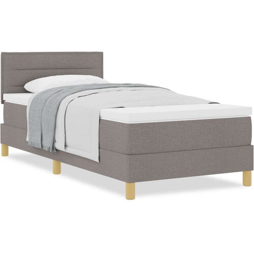  Krevet s podupiračem s madracem Taupe 100x200 cm Tkanina Slike