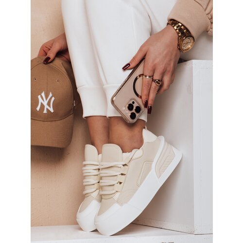 DStreet Sportowe sneakersy damskie KICKON beżowe Slike