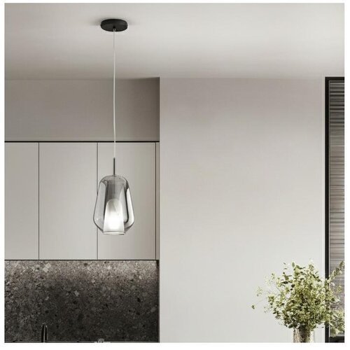  Ondaluce - Visilica na sajli THELMA 1xE27/15W/230V prečnika 19 cm crna/zadimljeno siva Cene