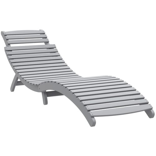 VidaXL Ležalnik siva 184x55x64 cm trden akacijev les, (21829981) Slike