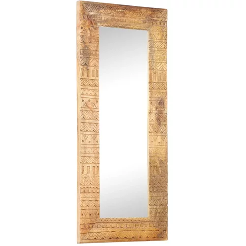 vidaXL Ročno izrezljano ogledalo 110x50x11 cm trden mangov les