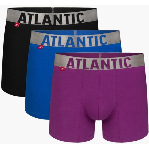 Atlantic Men&amp;#039;s Sport Boxers 3Pack - black/blue/purple Slike