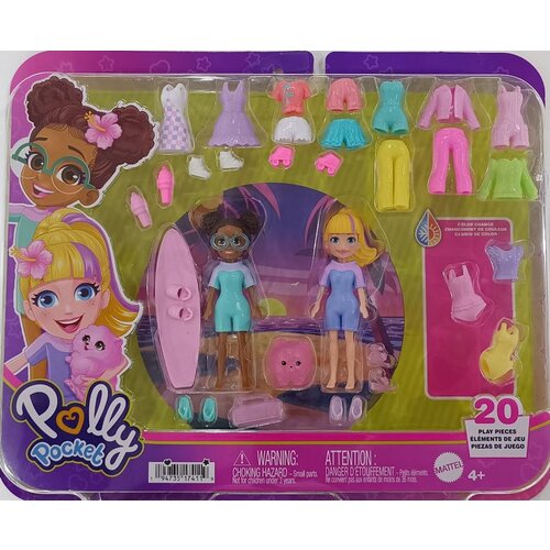 Polly Pocket Mattel : Spreminjanje barve - komplet za igranje na plaži (HRD61), (21382066) Slike