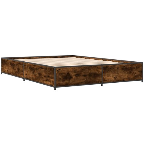 VidaXL Okvir za krevet boja hrasta 150x200cm konstruirano drvo i metal Slike