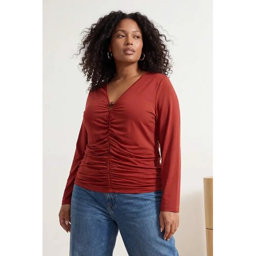 Trendyol Ženska bluza Tbbaw26Af00066, Bordo Cene