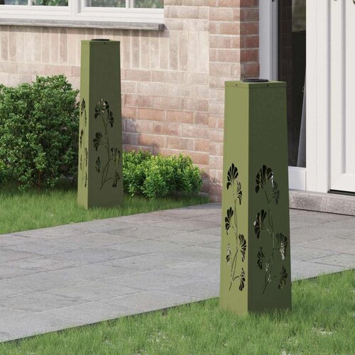  Solarna LED svjetlost za stazu 2 pcs Maslinasto zelena Cene
