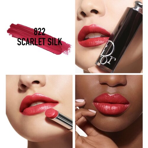 Dior Addict ble&amp;scaron;čečo &amp;scaron;minko polnilna odtenek 822 Scarlet Silk 3,2 g Slike