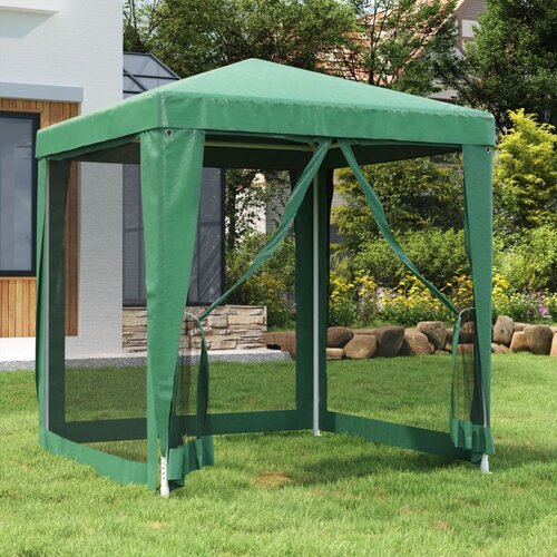 &amp;Scaron;ator za zabave s 4 mrežasta bočna zida zeleni 2 x 2 m HDPE Slike