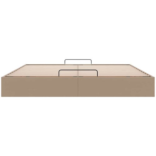 VidaXL okvir kreveta bez madraca cappuccina 180x200 cm od umjetne kože Slike