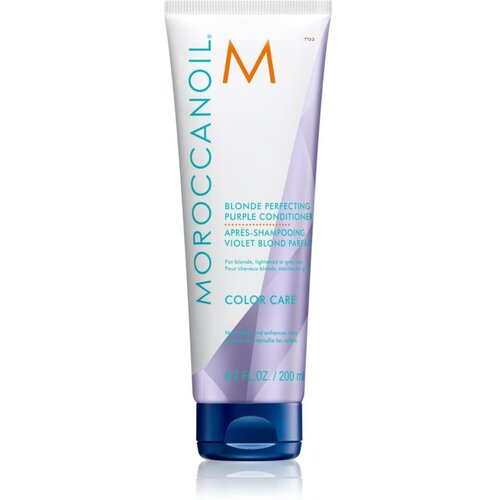 Moroccanoil color care blonde perfecting purple conditioner balzam za lase za svetle lase 200 ml Slike