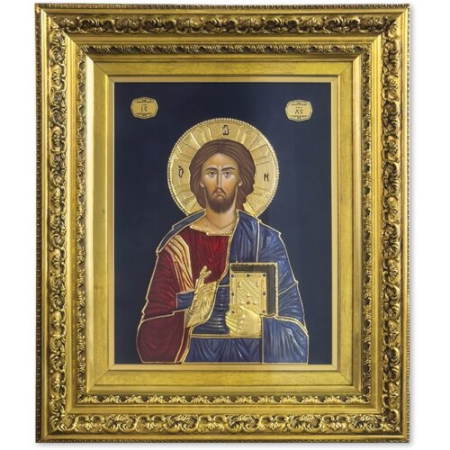  Ikona u ramu GOSPOD ISUS HRISTOS PANTOКRATOR, 425x500x45 mm Cene