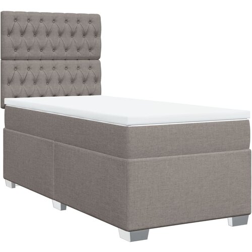 vidaXL Box spring postelja z vzmetnico taupe 100x200 cm blago Cene