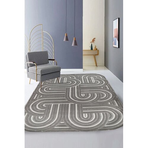 Conceptum Hypnose Tepih Amorf-Ar008, Pravougaoni, 100 x 300 cm, Krem-sivi Cijene