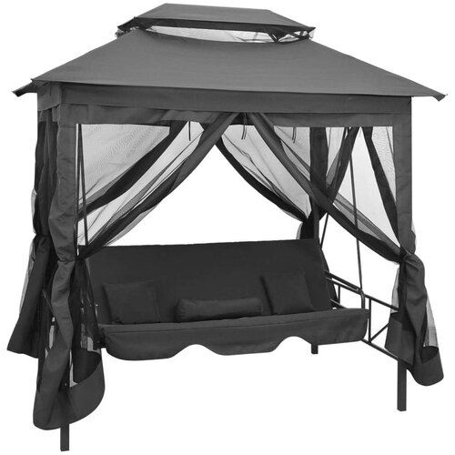  Zunanja gugalnica s streho antracitna 220x160x240 cm jeklo - - antracit siva - 4,3 - N/A - 2025- Cene