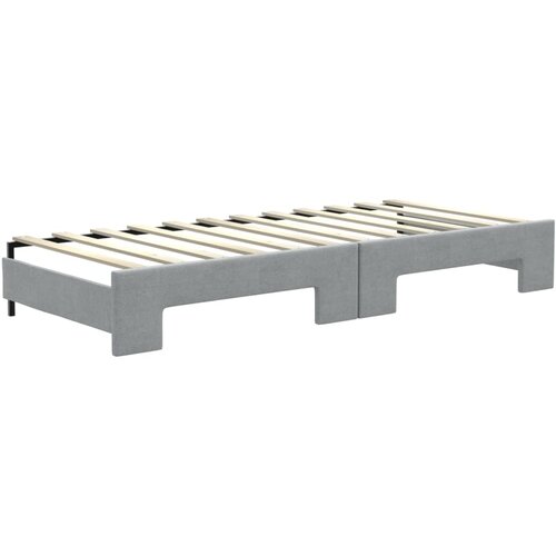  Dnevni krevet na razvlačenje svjetlosivi 80 x 200 cm od tkanine Slike
