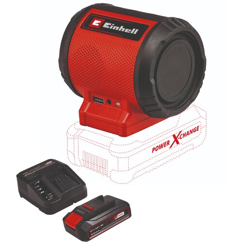 Einhell akumulatorski bluetooth zvučnik tc-sr 18 li bt + 2,5 ah starter kit 4514150/3810000033 Slike