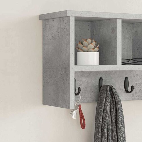  Vje&amp;scaron;alica za kapute na zidu Zidne Betonski sivi 50 x 16 x 26 cm Slike