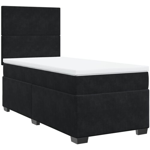 Maison Chic Box spring postelja - Vzmetna postelja z vzmetnico črna 80x200 cm žamet SL16907, (21884734) Cene