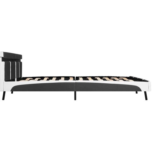  Okvir za krevet od umjetne kože s LED svjetlom sivi 180x200 cm Slike