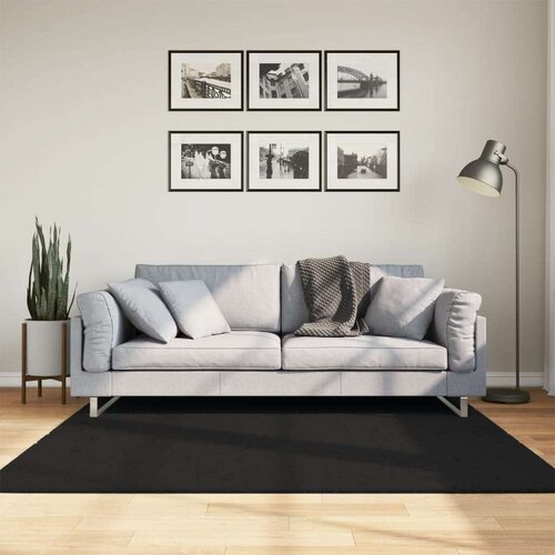  HUARTE kratkih vlakana mekani i perivi crni 160x160 cm Cene