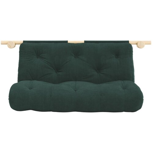 Karup Design Temno zelena raztegljiva sedežna garnitura iz rebrastega žameta 180 cm Hooked &amp;ndash; Slike