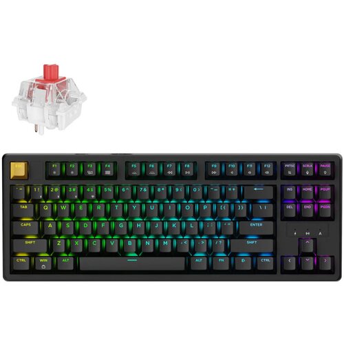 KEYCHRON J4 QMK / Wireless Mechanical Keyboard / RGB / Hot-Swap / Red / Black / KJ4-H1, (5000115985) Cene