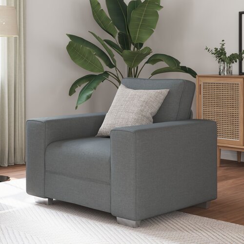 vidaXL Sofa Tamno siva Poliesterna tkanina, drveni okvir Kompaktno Cijene
