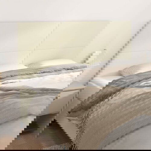 vidaXL Posteljno vzglavje 4 kosi krem 100x5x78/88 cm umetno usnje Cene