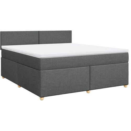 Maison Chic Box spring postelja - Vzmetna postelja z vzmetnico temno siva 180x200 cm blago SL17718, (21892191) Cene