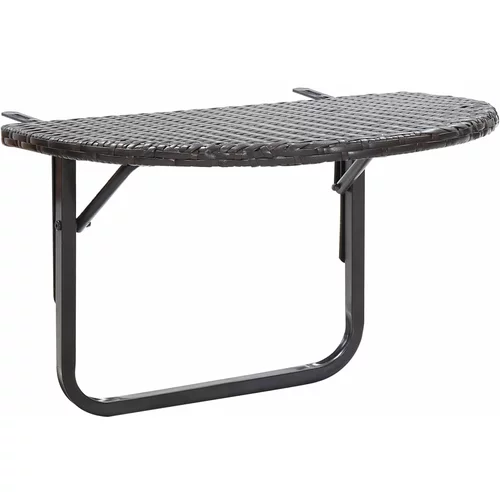 Balkonski stol smeđi 60 x 60 x 50 cm od poliratana