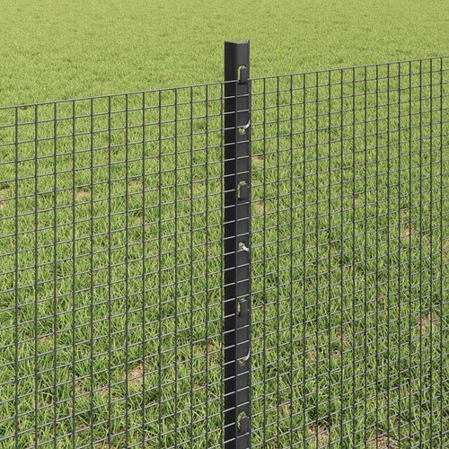  Zatvorena žičana ograda s postovima 50 x 0,6 m Siva Mreža Slike